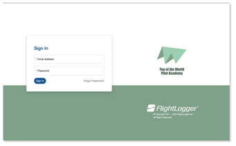 FlightLogger-login-page